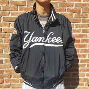 Vintage Majestic Yankees Fleece Bomber Jacket L